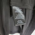 Norma Kamali  Womens Blouse Size S Black Smocked Short Sleeve Tie Front Stretch Photo 2
