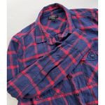 J.Crew Womens 12 Boy Shirt Plaid Long Sleeve Button Down Shirt Blue Red Flannel Photo 2