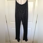 BANJUL Black Sequin  2 Piece Crop Bandeau and Pants Set Size L Photo 7