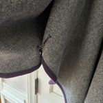 Vintage Peter James Purple Wool‎ Cashmere Cape Buttons Coat Wrap Poncho One Size Size XL Photo 5