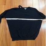 Splendid  Black Ribbed Cutout Shoulder Long Sleeve Pullover Sweater Top Women's L Photo 7