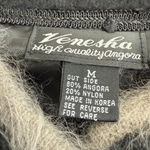 Venesha Vintage Angora Soft Black Cardigan Cozy Minimalist Boho Aesthetic Medium Photo 2