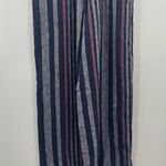 Splendid Crosshatch Jumpsuit Striped Tie Waist Stripes Navy Linen NWT SZ Small Photo 13