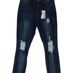 Rue 21  Jeans Curvy High Rise Ankle Jegging Womens 6 Distressed Dark Wash Denim Photo 0