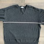 Oak + Fort Oversized Charcoal Gray Knit Shirt Photo 2