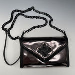 Simply Vera Wang Mirrored Wallet Clutch Purse Chain‎ Crossbody Bag Purple Photo 0
