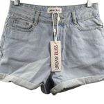 Urban Bliss Women's High Rise Denim Shorts Light Wash Blue Size 4 Casual Summer Photo 1