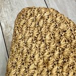 Vintage Tan Raffia Kiss Lock Clutch Purse Hand Made 50’s Summer Classic Vacation Photo 3