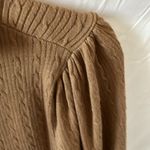 Adrianna Papell NWT~: Camel colored Cable knit high hem sweater- size M Photo 9