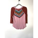 Free People  spring bound crochet raglan‎ 3/4 sleeve top women’s XS Photo 9
