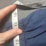 Free People FP Beach Shorts Womens Large Blue Cotton Elastic Waist Lounge Casual Summer Photo 8