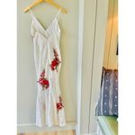 Luxxel  White Lace Dress With Embroidered Roses SMALL​​​​​​​​​​​​​​​​​​ Photo 10