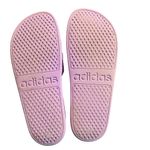 Adidas Adilette Aqua Slides Women’s Size 11 Pink White Stripes Comfort Sandals Photo 8