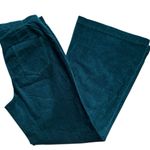 Anthropologie EUC  Pilcro Retro Flare Velvet Pants Sea Green Size 32 Photo 2