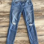 Paige Verdugo Ankle Skinny Jeans Size 31 Medium Wash Distressed Knees Photo 0