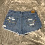 American Eagle  Outfitters Ripped Blue Jean Shorts Tomgirl Shortie Photo 1