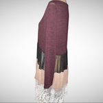 Bellamie  layered lace tunic top with plum colored top section! Photo 3