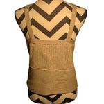 Cache Chic Cream Beige Ribbed Knit Top - Modern Elegance! Photo 4