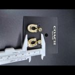 Coach  Gold Horseshoe Earrings Photo 5