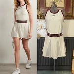 Nike  Court Dri-Fit Slam Tennis Dress Back Cut Out Mesh Pleats - Sz XL 🧡🎀 Photo 1