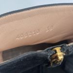 Gucci  Black Suede leather Fringe trim GG marmont ankle boots 38 Photo 5