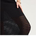 Nine West Black Lined Crocheted Midi Skirt Pencil Small Photo 2