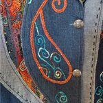 PARSLEY AND SAGE Vintage Denim Embroidered Brocade Duster Coat Blue Size 1X Photo 6