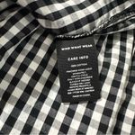 Who What Wear  women's size medium black and white checkered blouse with … Photo 5