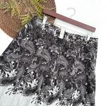 Talbots NWT Womens Skirt Gray Black Floral Peacock Feather Wool A Line Size 16 Photo 0