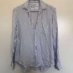 Frank & Eileen 100% Italian Modal Eileen Striped Button Down Size XS White Photo 0
