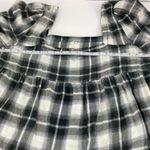 BP NWT Plaid Long Sleeve Minidress Black White Gray Tiered Square Neck L Photo 8