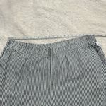 Old Navy NWOT  Pants 3X Linen Stripe Blue White Wide Leg Pull Up High Waist Photo 3