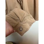 Free People NWT Khaki Modal Snap Shirt FLAW Sz. L Photo 3