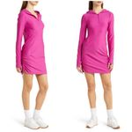 Zella 💕💕 Excursion Hooded Long Sleeve Dress ~ Pink Wild Aster Medium M NWT Photo 2