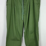 Loft Pleated Pants Womens XL Green Pull On Utility Granola Earthy Fairy Grunge Photo 0