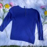 H&M  Royal Blue Knit Zip Sweater Size Small Knitted Photo 6