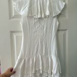 ZARA  Ruffle Collar Bow Mini Dress - White Photo 8