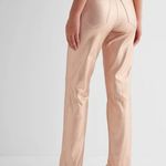 EXPRESS  Ladies Rose Gold High Waisted Metallic Coated Modern Straight Jeans NWT Photo 2