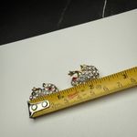 Multi Color Rhinestone Frog Tack Lapel Pin & Brooch Lot Of 2 Gold Tone Photo 1