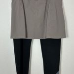 Sahalie Skirt With Leggings Beige Black Athleisure Comfy Pocket Skort Women's M Tan Size M Photo 0