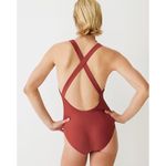 J.Crew  High Support Cross Back One Piece Swimming Suit Women 14 NWT Red Photo 3