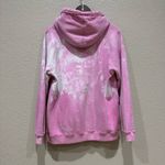 J. America  Pink White Floral Hand Painted Hoodie XL Photo 2