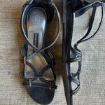 Dana Buchman Women’s Black Strappy Sandal with Slight Wedge Heel Photo 1