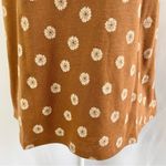 Market & Spruce New Floral Print Linen Blend Lace Trim Tank Top Brown Size Large Photo 4