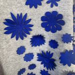 J.Crew Sweatshirt Women L Gray Blue Embellished Flower Appliqué Preppy Casual Size L Photo 7