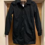 Coach Button Up Black Trench Coat - Size XS Photo 0