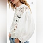 ALLSAINTS NWT All Saints Sol Mixed Media Lace Top in Chalk Sz XS $279 Photo 1
