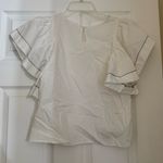 ZARA  White Ruffle Sleeve Blouse Photo 1
