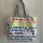 Harajuku Lovers Rare HTF Vintage Y2K  Nylon Gwen Stefani XLarge Tote Handbag Bag Photo 5