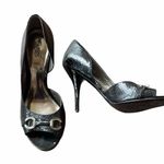 Carlos Santana Snakeskin Peep Toe Heels Photo 1